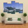 USS Midway Aircraft Carrier At A Bay Multi Panel Canvas Wall Art