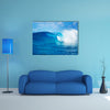 A Blue Ocean Wave, Epic Surf, Multi Panel Canvas Wall Art