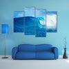 A Blue Ocean Wave, Epic Surf, Multi Panel Canvas Wall Art