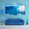 A Blue Ocean Wave, Epic Surf, Multi Panel Canvas Wall Art