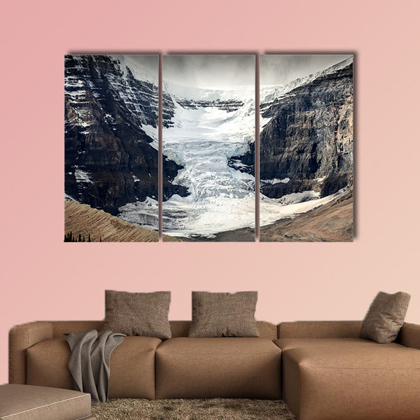 Scenic view of Columbia Ice field glacier in Jasper NP Rocky Mountains Canada multi panel canvas wall art
