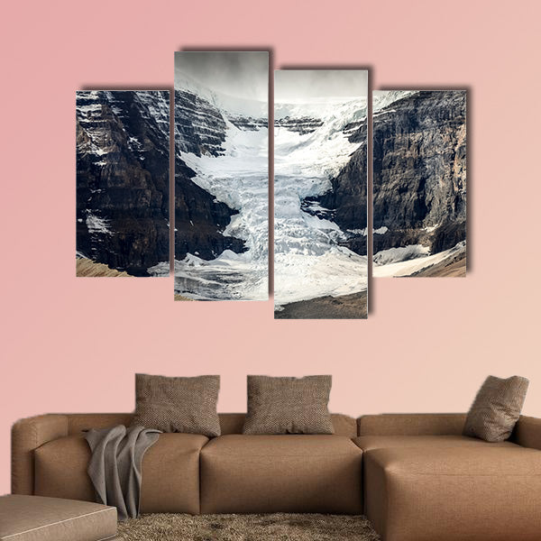Scenic view of Columbia Ice field glacier in Jasper NP Rocky Mountains Canada multi panel canvas wall art