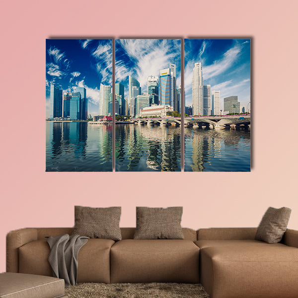 Singapore skyscrapers Multi panel canvas wall art