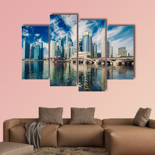 Singapore skyscrapers Multi panel canvas wall art