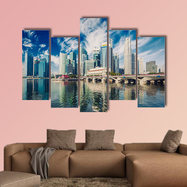 Singapore skyscrapers Multi panel canvas wall art
