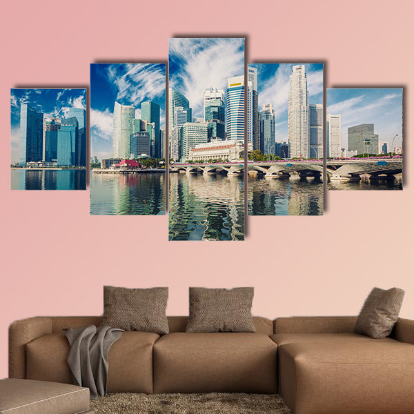 Singapore skyscrapers Multi panel canvas wall art