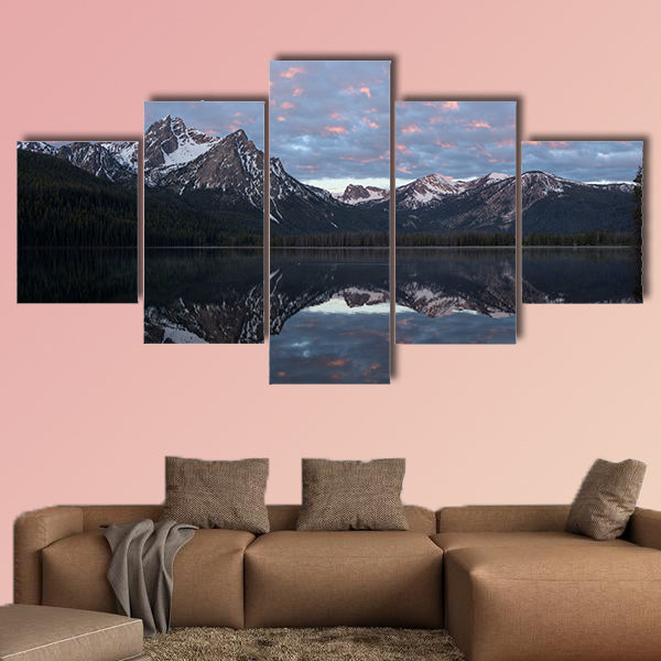 Stanley Lake Multi panel canvas wall art.