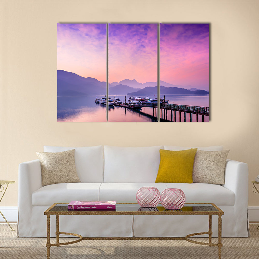 Sun Moon Lake, Nantou, Taiwan Multi panel canvas wall art