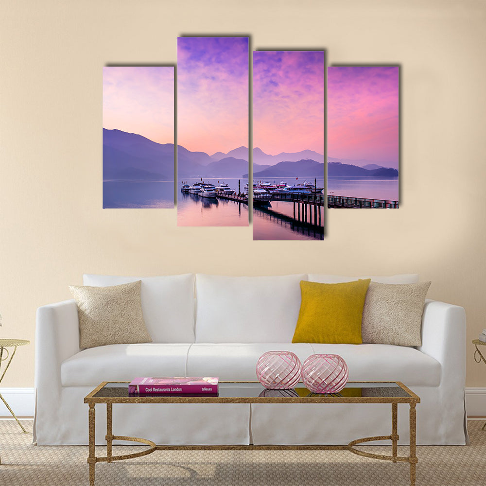 Sun Moon Lake, Nantou, Taiwan Multi panel canvas wall art