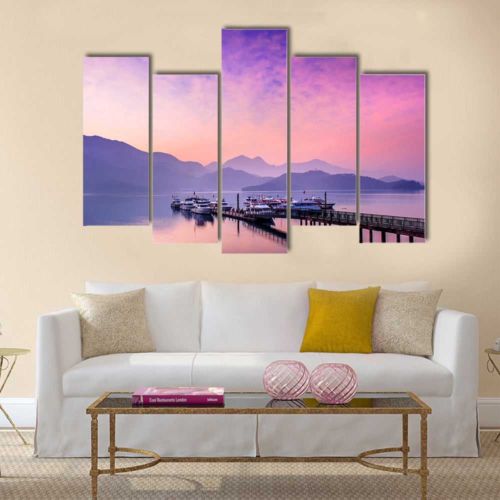 Sun Moon Lake, Nantou, Taiwan Multi panel canvas wall art