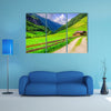 Country road leading to the alpine houses, multi panel canvas wall art