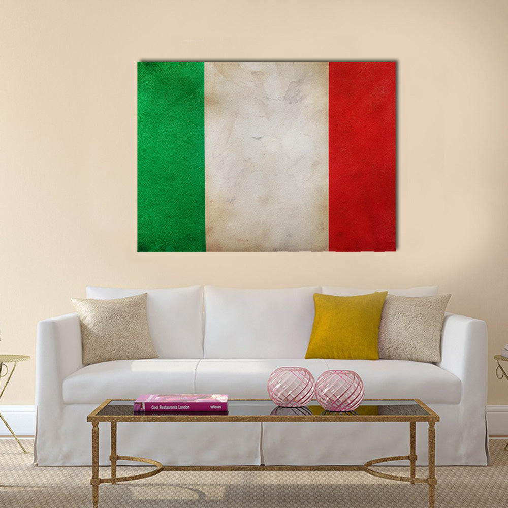 Grunge flag of Italy Multi panel canvas wall art