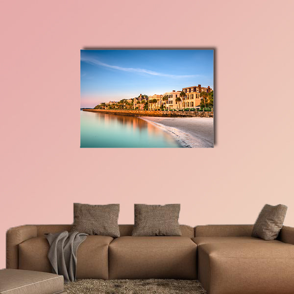 The historic homes on the Battery in Charleston multi panel canvas wall art