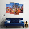 Downtown cityscape on Main Street in Annapolis, Maryland, USA Multi panel canvas wall art