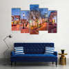 Downtown cityscape on Main Street in Annapolis, Maryland, USA Multi panel canvas wall art