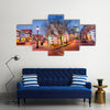 Downtown cityscape on Main Street in Annapolis, Maryland, USA Multi panel canvas wall art