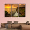 Beautiful Sunset at Uluwatu temple Bali Indonesia multi panel canvas wall art