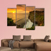 Beautiful Sunset at Uluwatu temple Bali Indonesia multi panel canvas wall art