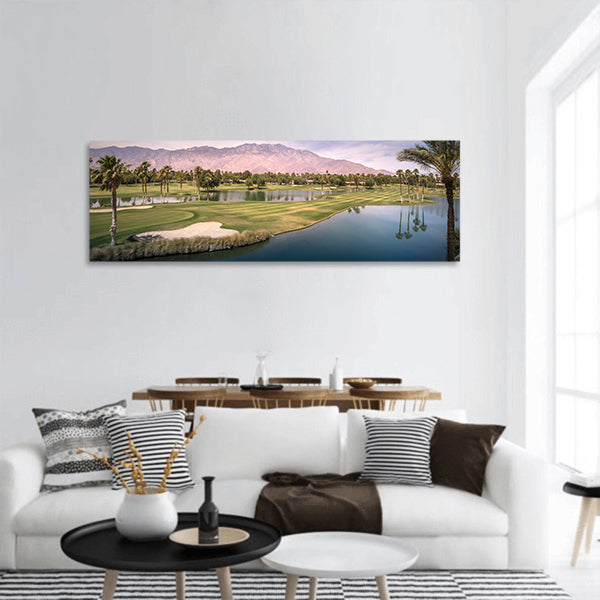 View of Palm Springs and Chino Canyon panoramic canvas wall art