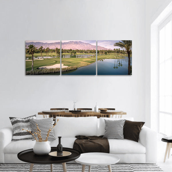 View of Palm Springs and Chino Canyon panoramic canvas wall art