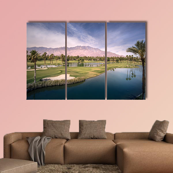 Beautiful landscape view of Palm Springs and Chino Canyon multi panel canvas wall art