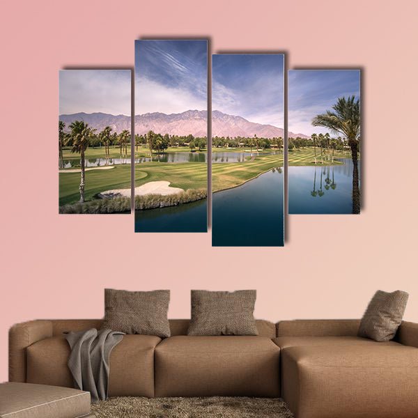 Beautiful landscape view of Palm Springs and Chino Canyon multi panel canvas wall art