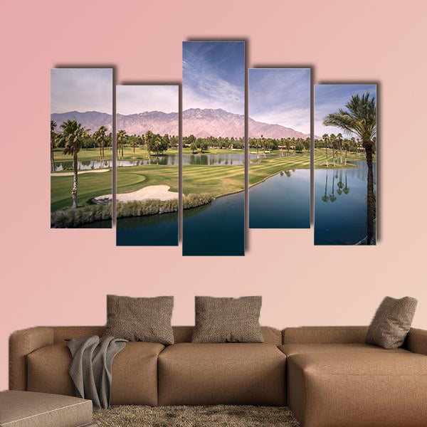 Beautiful landscape view of Palm Springs and Chino Canyon multi panel canvas wall art