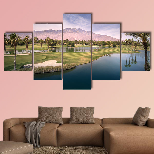 Beautiful landscape view of Palm Springs and Chino Canyon multi panel canvas wall art
