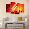 Antiaircraft missiles rockets aimed to the sky Multi Panel Canvas Wall Art