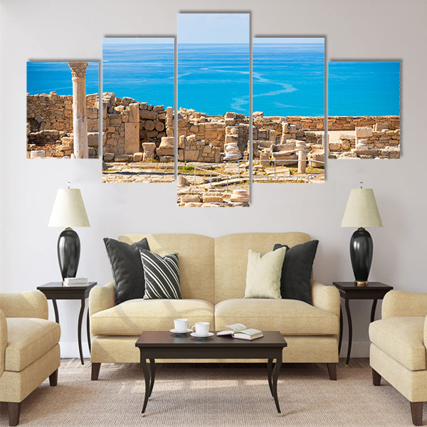 Ruins of ancient Kourion. Limassol District Multi Panel Canvas Wall Art