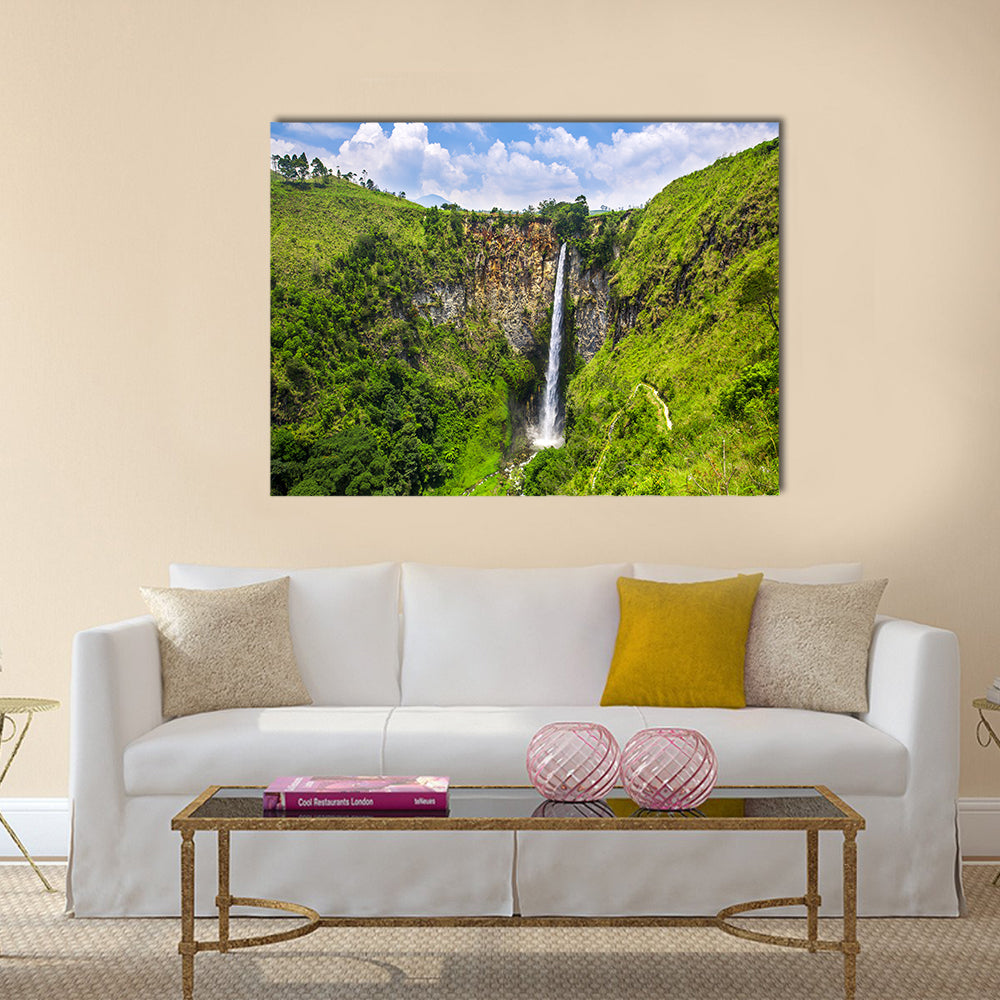 Sipisopiso waterfall in northern Sumatra Multi Panel Canvas Wall Art