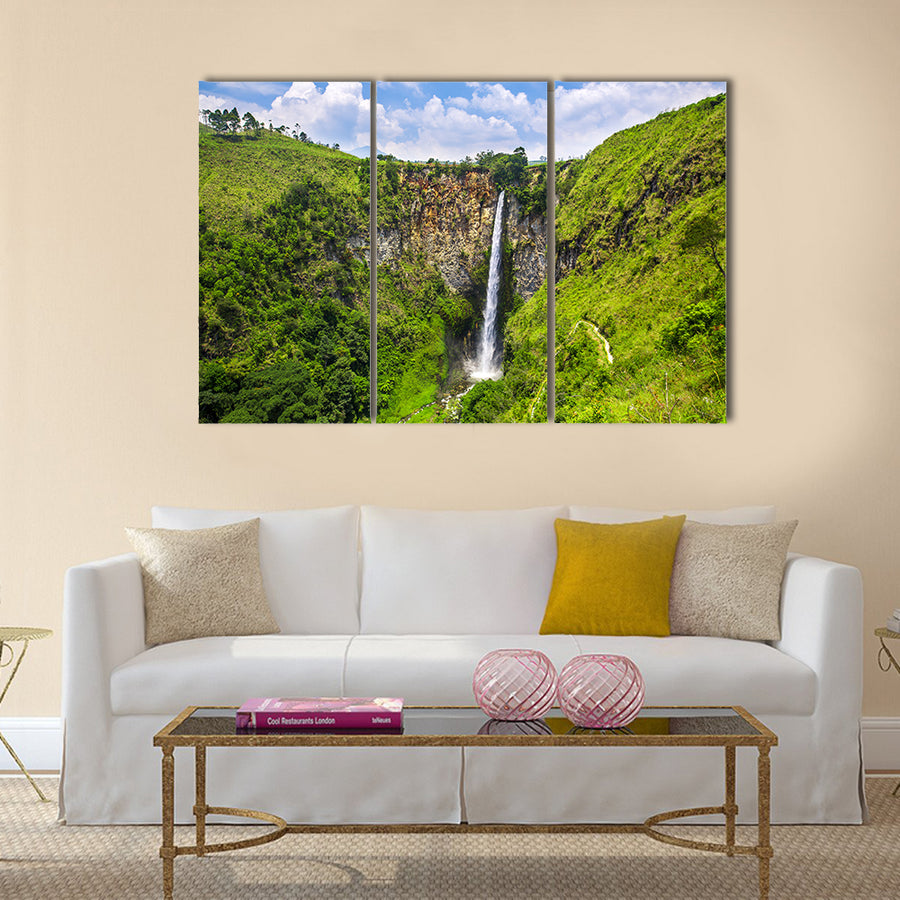 Sipisopiso waterfall in northern Sumatra Multi Panel Canvas Wall Art