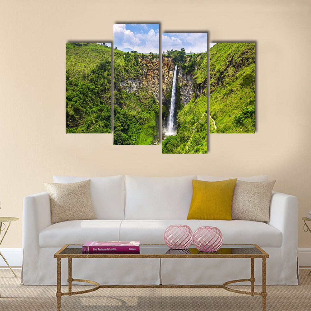 Sipisopiso waterfall in northern Sumatra Multi Panel Canvas Wall Art