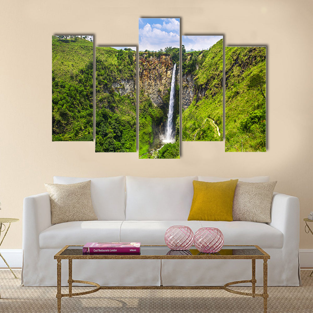 Sipisopiso waterfall in northern Sumatra Multi Panel Canvas Wall Art