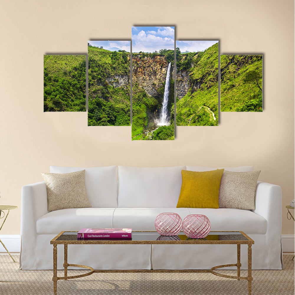 Sipisopiso waterfall in northern Sumatra Multi Panel Canvas Wall Art