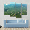 Meandering river from the air Multi panel canvas wall art