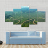 Meandering river from the air Multi panel canvas wall art