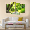 Stream in the tropical forest Multi Panel Canvas Wall Art