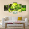 Stream in the tropical forest Multi Panel Canvas Wall Art