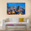 Eleveted, night view of Makati multi panel canvas wall art