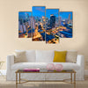 Eleveted, night view of Makati multi panel canvas wall art