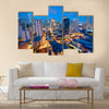 Eleveted, night view of Makati multi panel canvas wall art