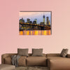 Manhattan skyline at sunrise, New York City, USA multi panel canvas wall art