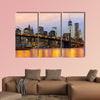 Manhattan skyline at sunrise, New York City, USA multi panel canvas wall art