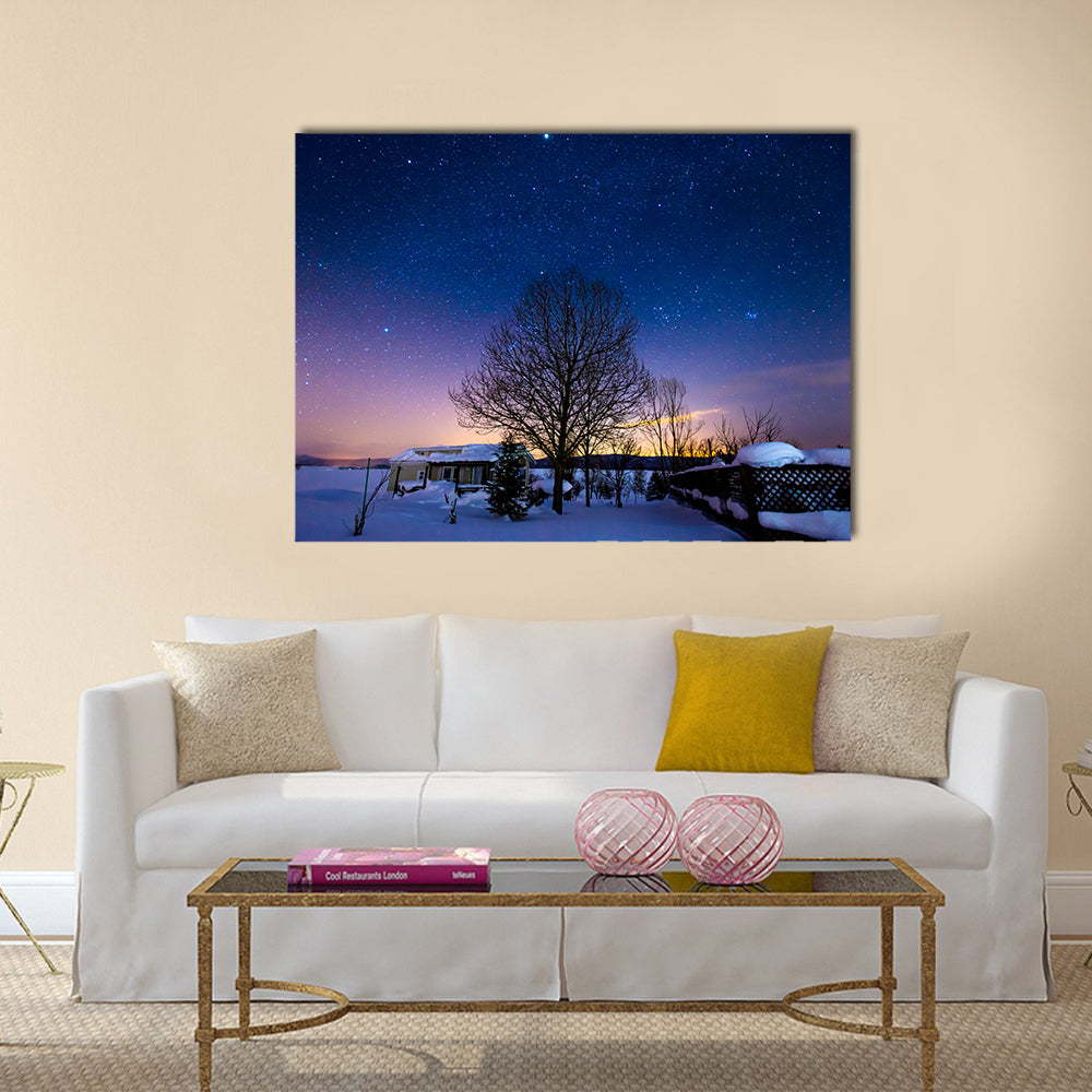 Beautiful Hokkaido Biei star Multi Panel Canvas Wall Art