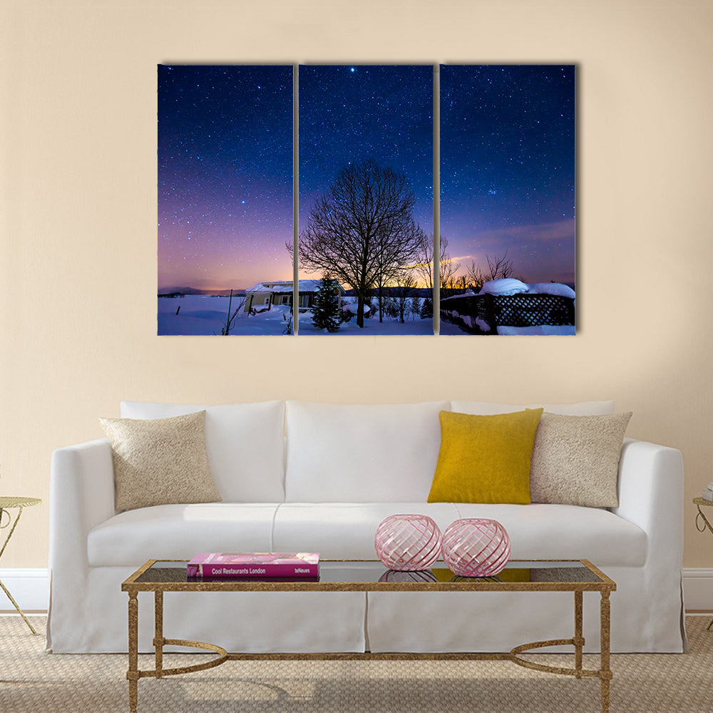 Beautiful Hokkaido Biei star Multi Panel Canvas Wall Art