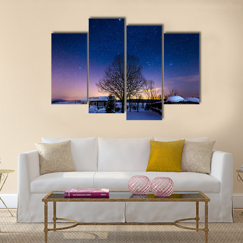 Beautiful Hokkaido Biei star Multi Panel Canvas Wall Art
