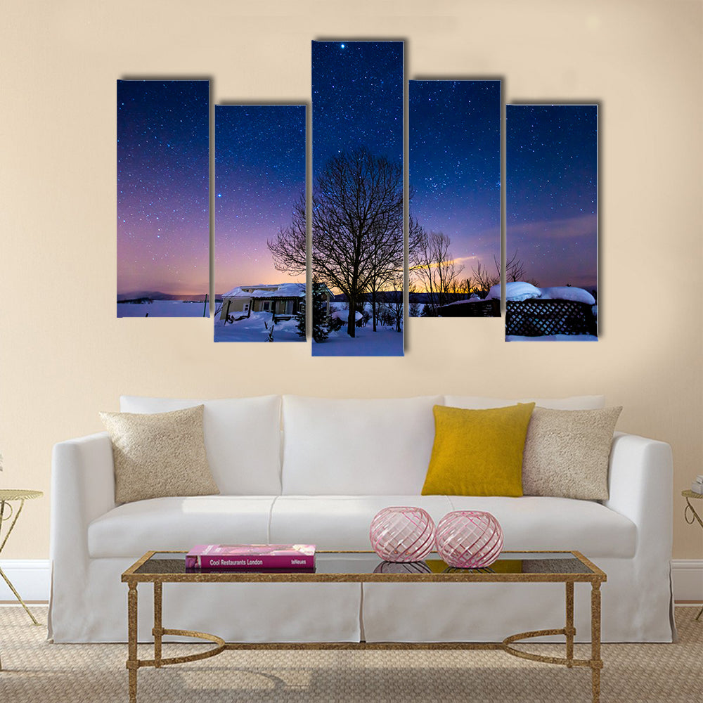 Beautiful Hokkaido Biei star Multi Panel Canvas Wall Art