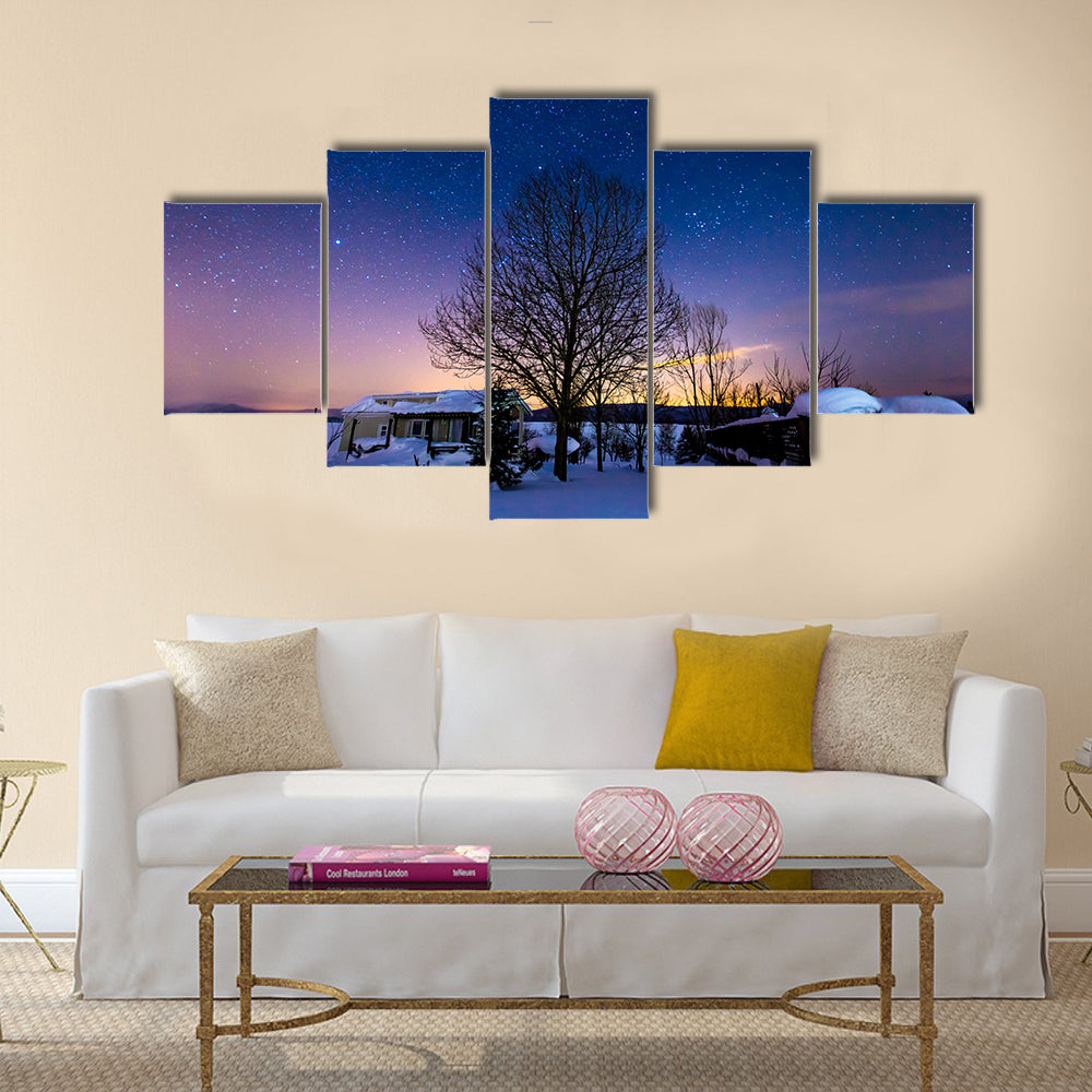 Beautiful Hokkaido Biei star Multi Panel Canvas Wall Art