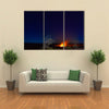 Erupting volcano in Hawaii Volcanoes National Park, Big Island, Hawaii multi panel canvas wall art